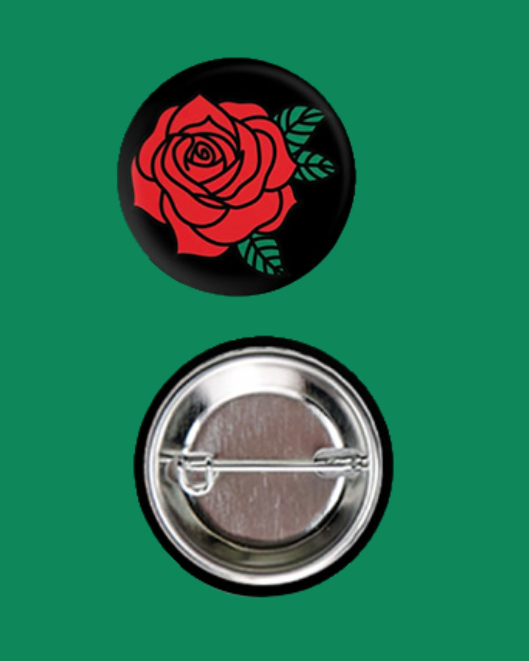 Pin Back Button | Rose