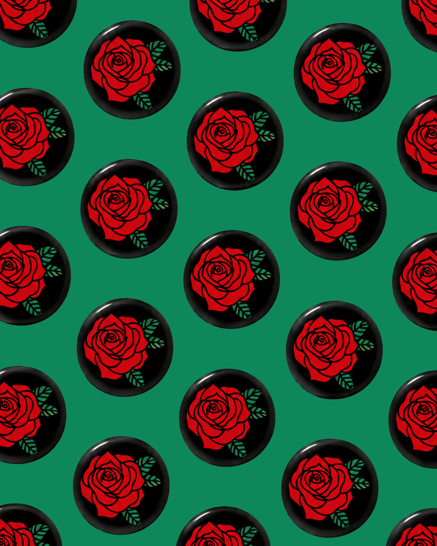 Pin Back Button | Rose