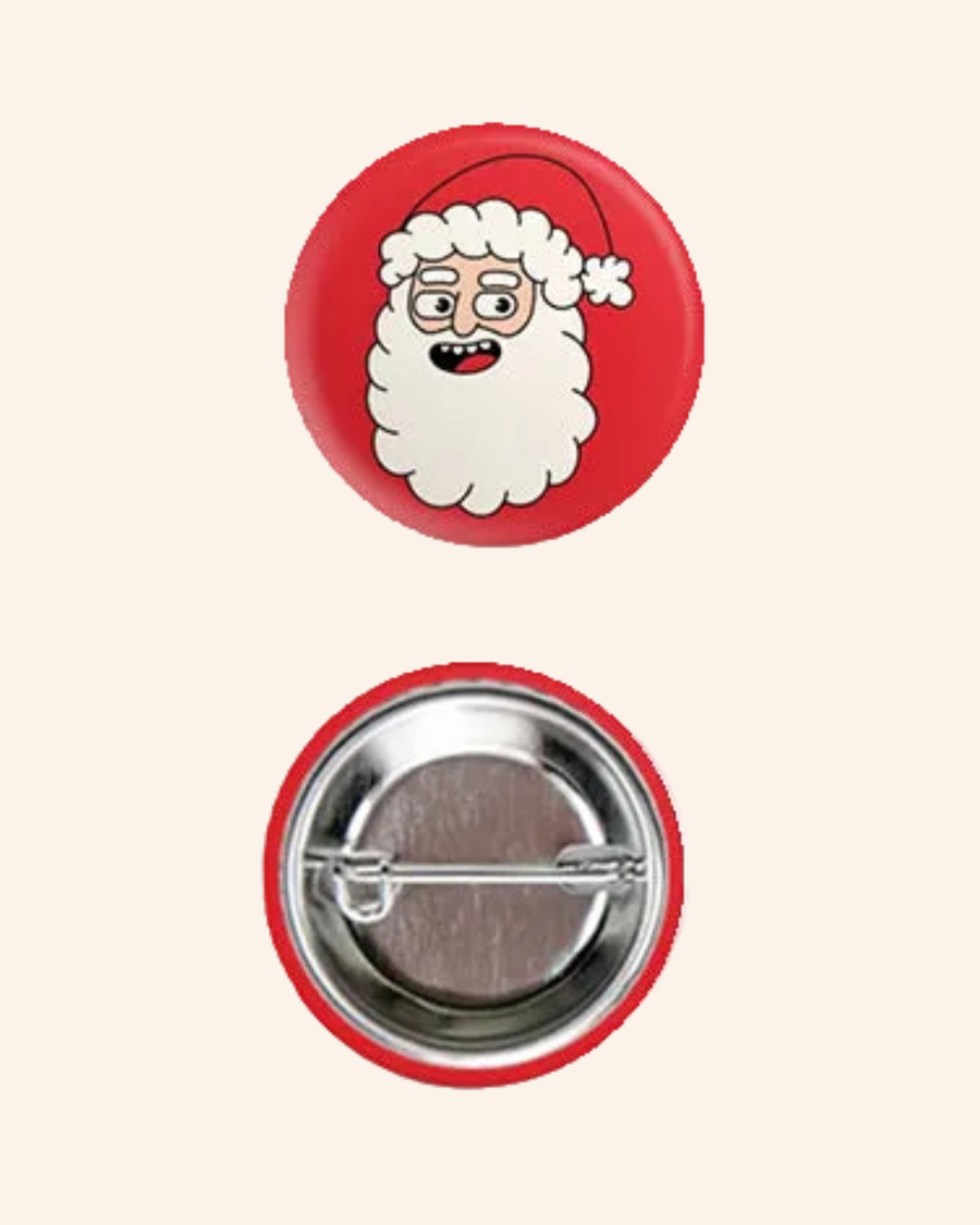 Pin Back Button | Santa