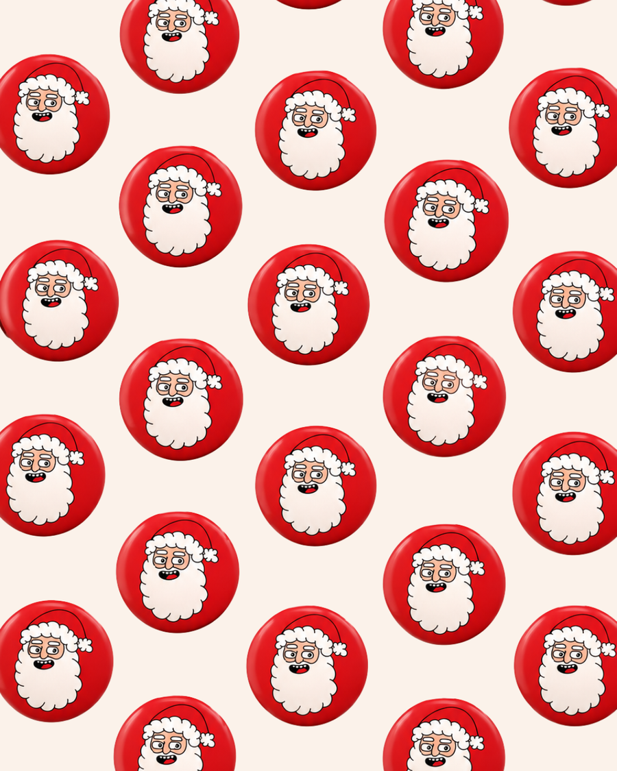 Pin Back Button | Santa