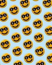 Pin Back Button | Lightning Bolt Smiley