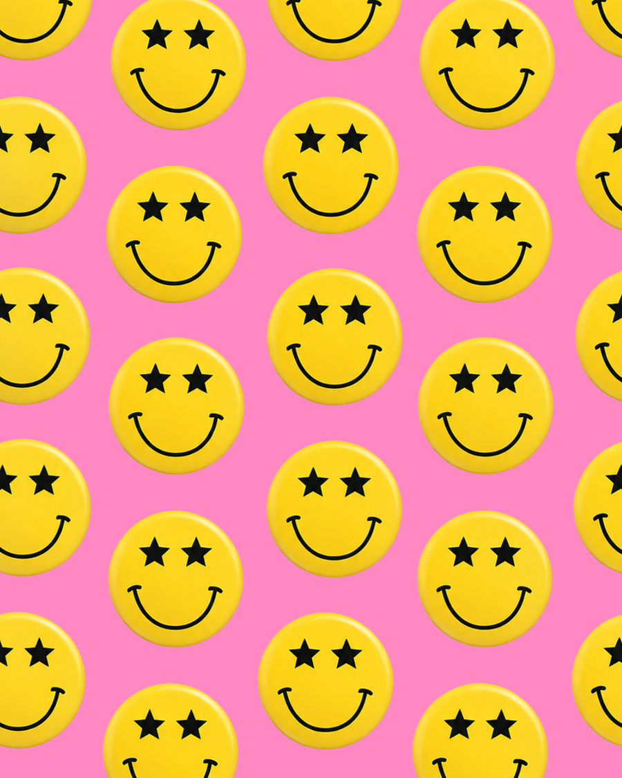 Pin Back Button | Star Smiley