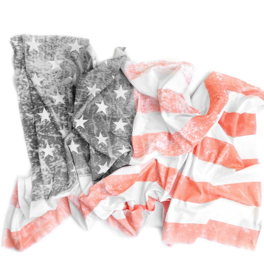 Woolf With Me Organic Swaddle Blanket American Flag