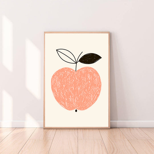Apple Wall Art Apple Poster Apple Nursery Decor Woolf With Me®