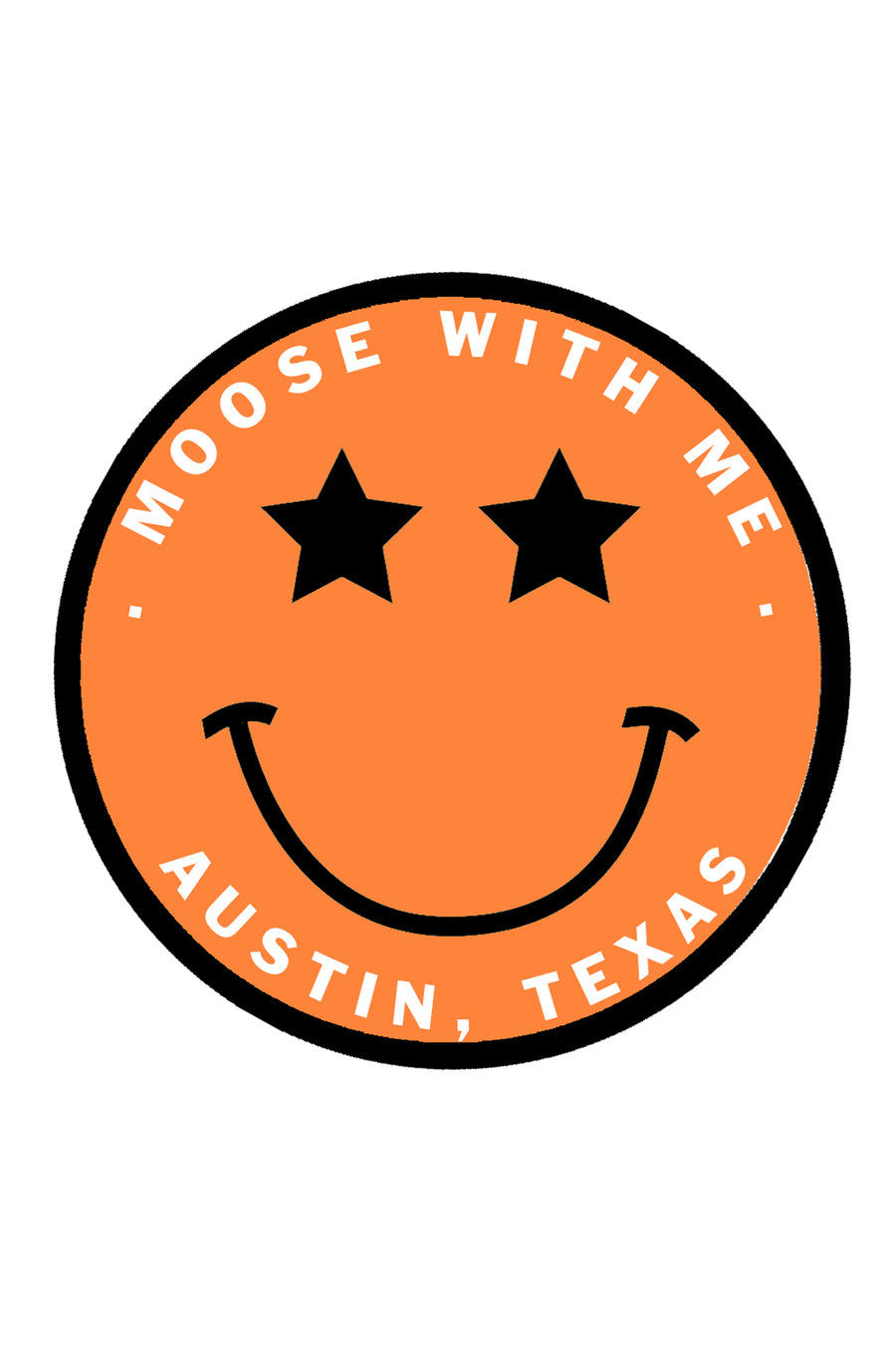 PREORDER Velcro Patch Star Smiley Face Austin Texas