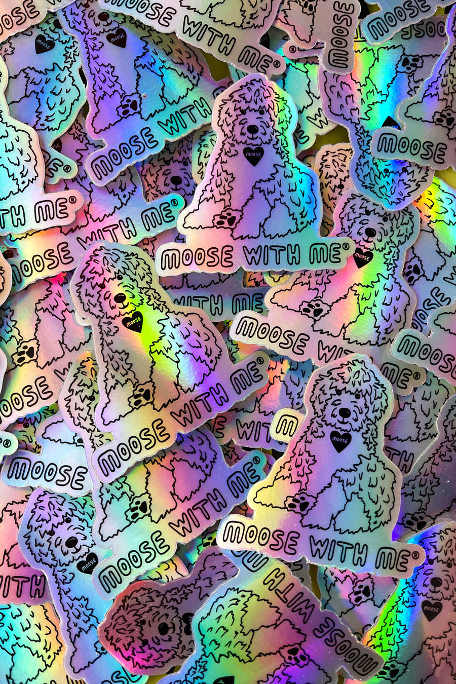 Dog Holographic Vinyl Sticker