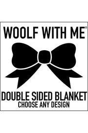 Organic Double Sided Blanket // Choose Any Print OR Text