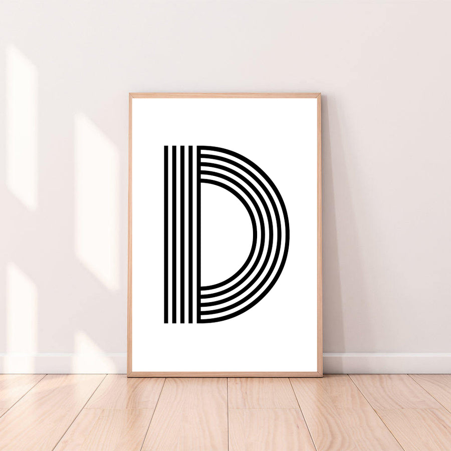 Wall Art Letter D color_black
