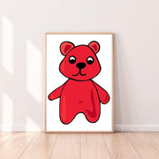Wall Art Gummy Bear color_bright-red