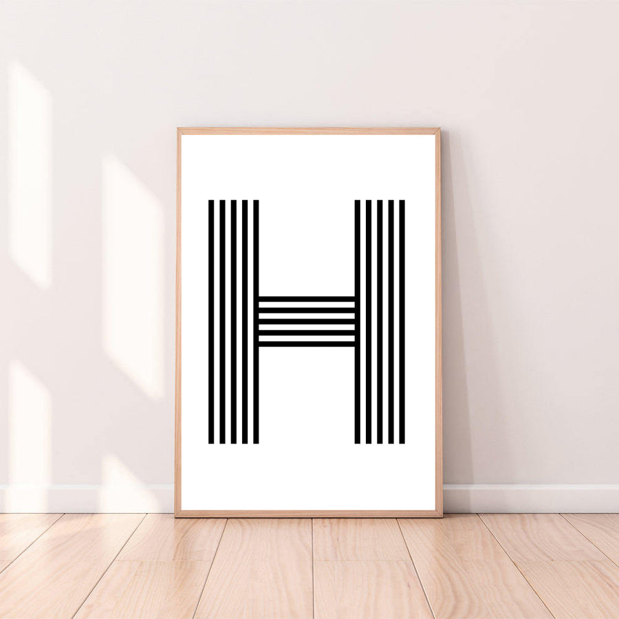 Wall Art Letter H color_black