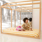 Woolf With Me Fitted Crib Sheet Stripes color_primrose-yellow