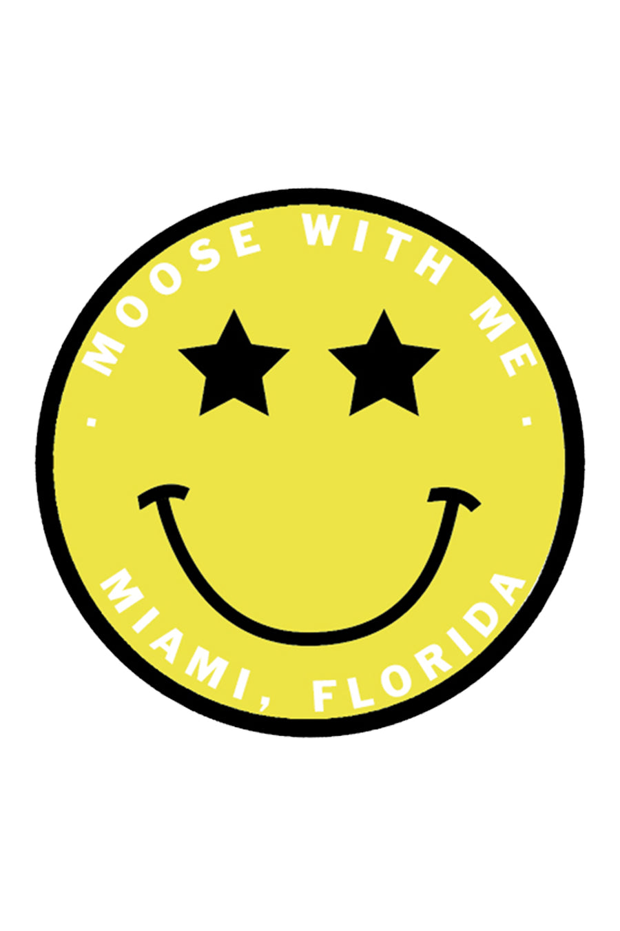 PREORDER Velcro Patch Star Smiley Face Miami Florida