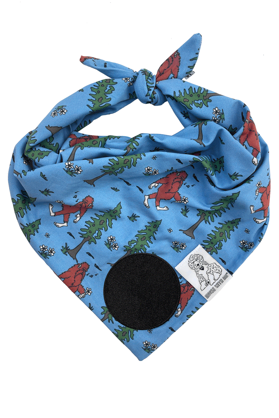 Dog Bandana Big Foot - Customize with Interchangeable Velcro Patches