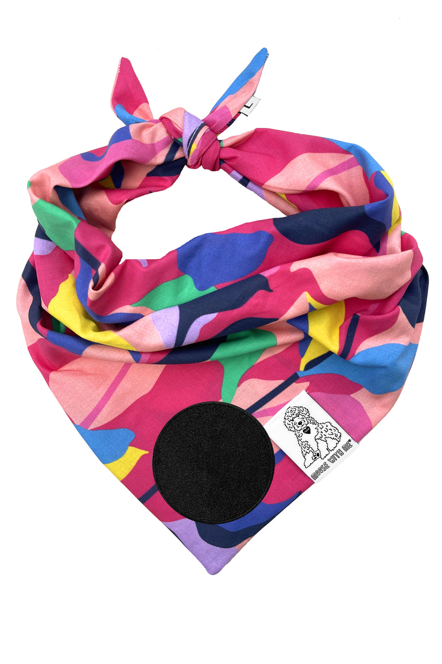 Dog Bandana French Tropics - Customize with Interchangeable Velcro Patches