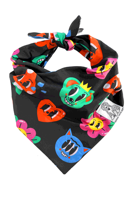 Dog Bandana One Up - Customize with Interchangeable Velcro Patches