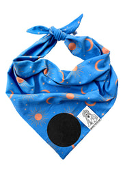 Dog Bandana Sun, Moon and Stars - Customize with Interchangeable Velcro Patches