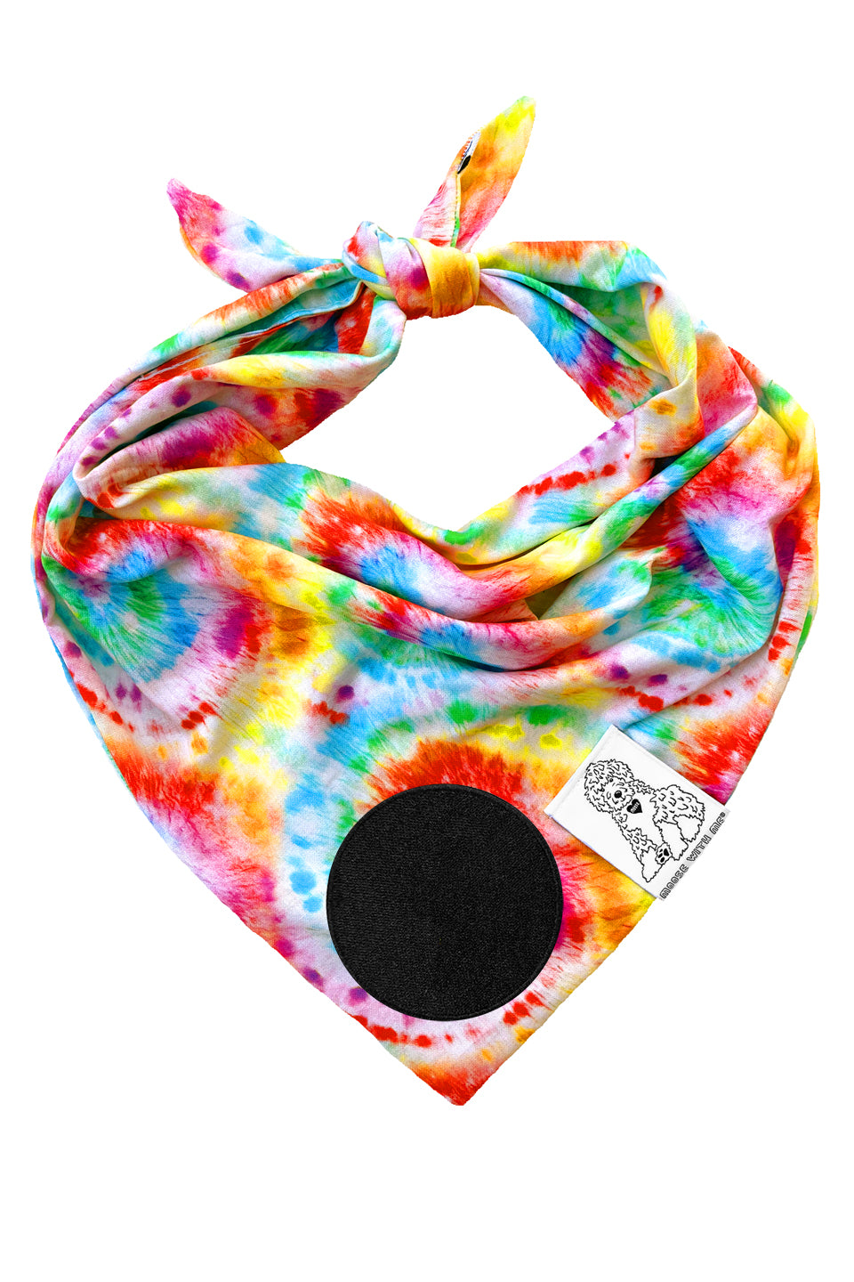 Dog Bandana Tie Dye - Customize with Interchangeable Velcro Patches