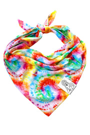 Dog Bandana Tie Dye - Customize with Interchangeable Velcro Patches