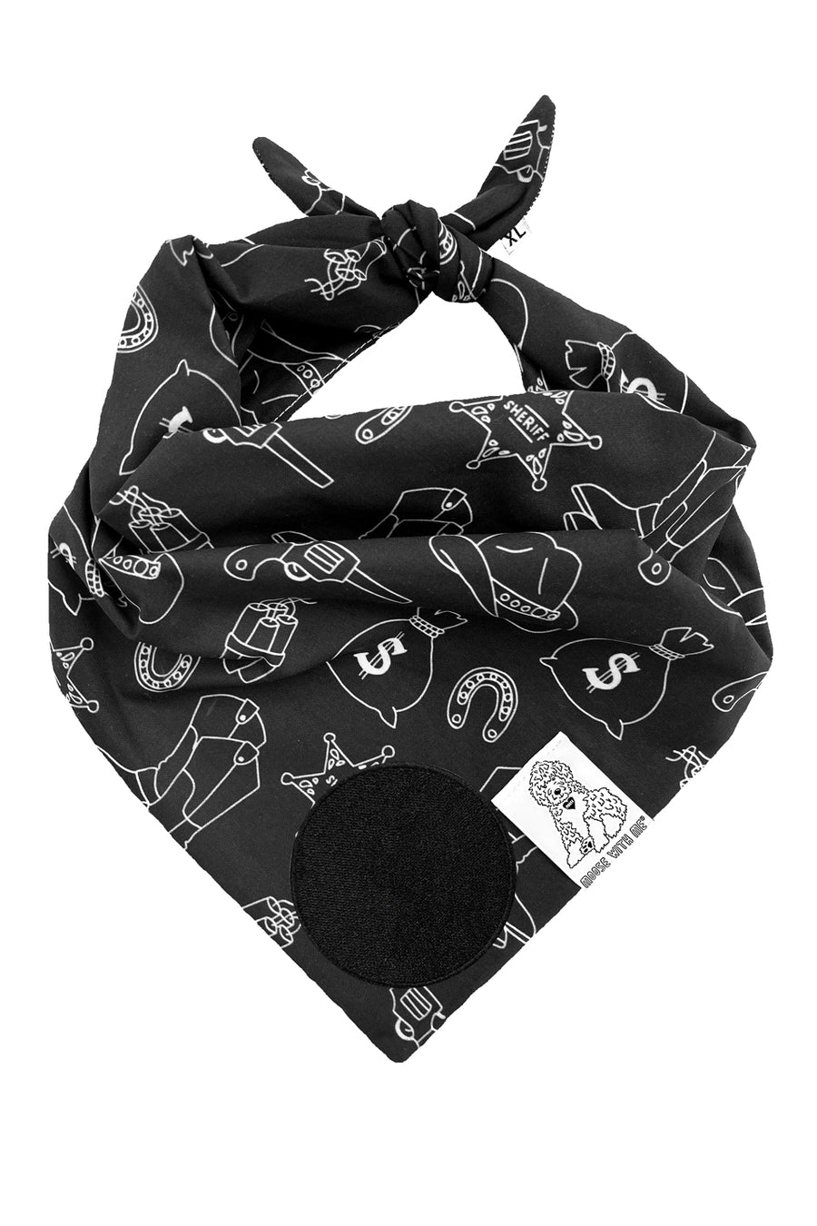Dog Bandana Western - Customize with Interchangeable Velcro Patches