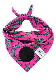 ★Dog Bandana Dinosaur - Customize with Interchangeable Velcro Patches