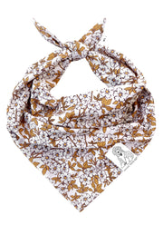 Dog Bandana Floral - Customize with Interchangeable Velcro Patches