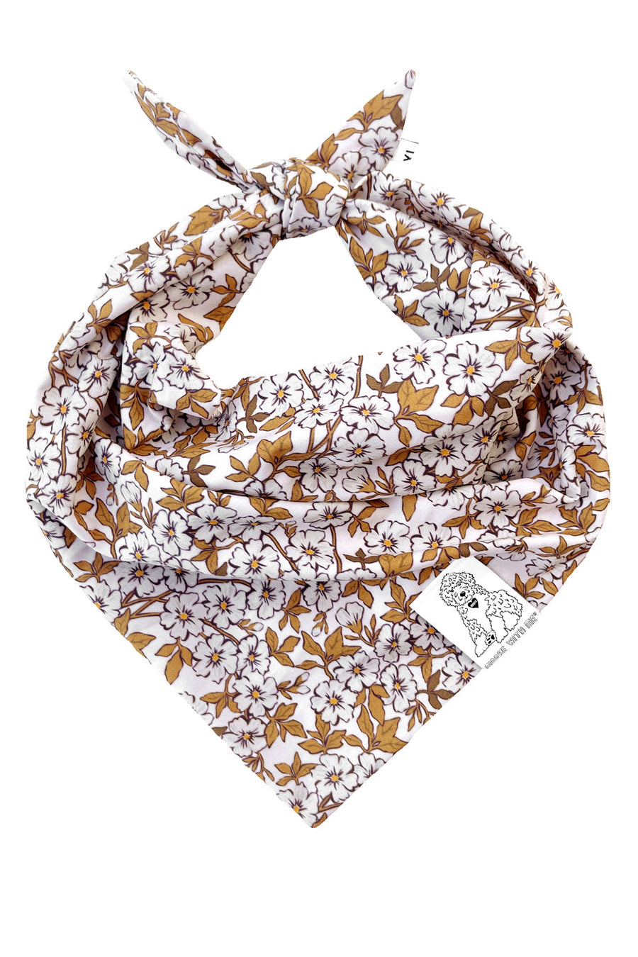 Dog Bandana Floral - Customize with Interchangeable Velcro Patches