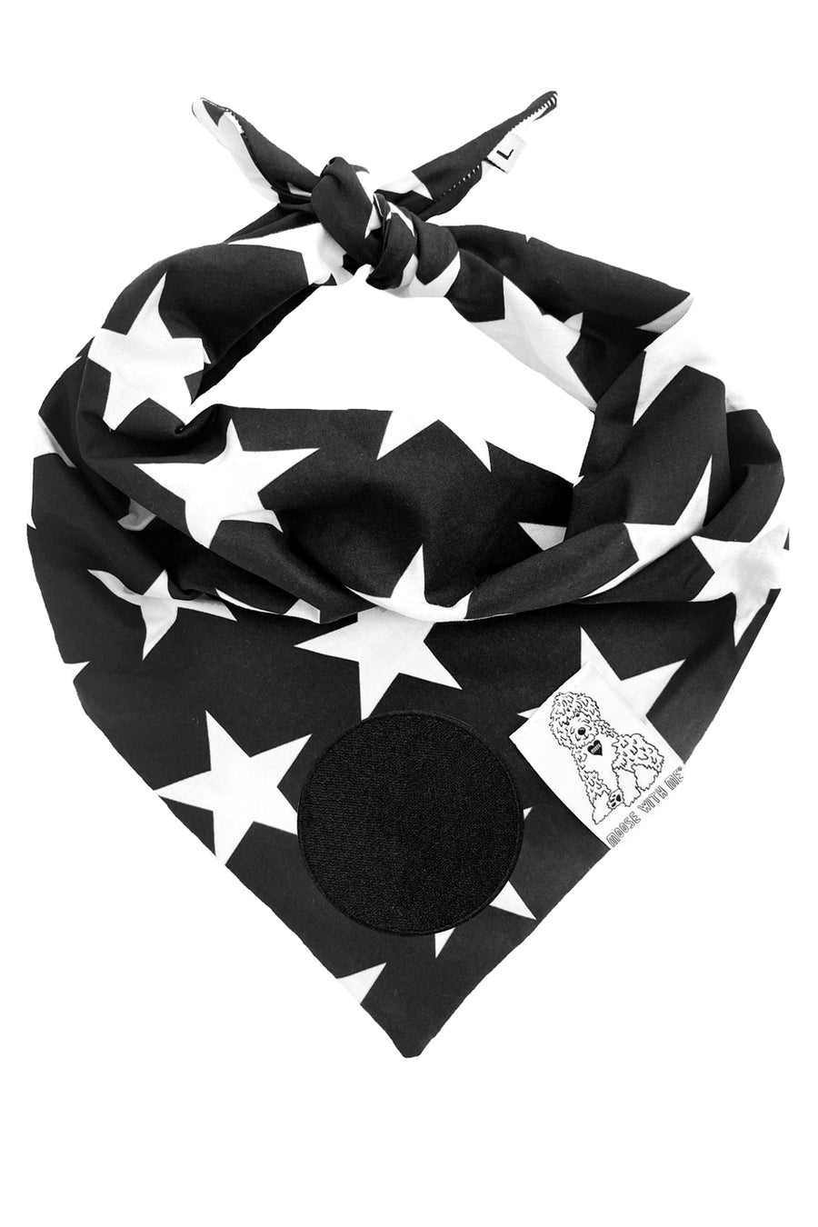 Dog Bandana Stars - Customize with Interchangeable Velcro Patches