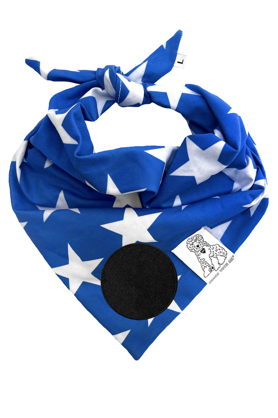 Dog Bandana Stars - Customize with Interchangeable Velcro Patches