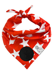 Dog Bandana Stars - Customize with Interchangeable Velcro Patches