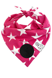 Dog Bandana Stars - Customize with Interchangeable Velcro Patches