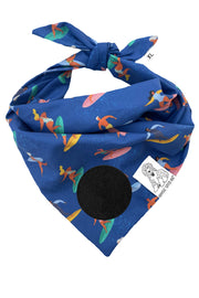 ★Dog Bandana Surfer - Customize with Interchangeable Velcro Patches
