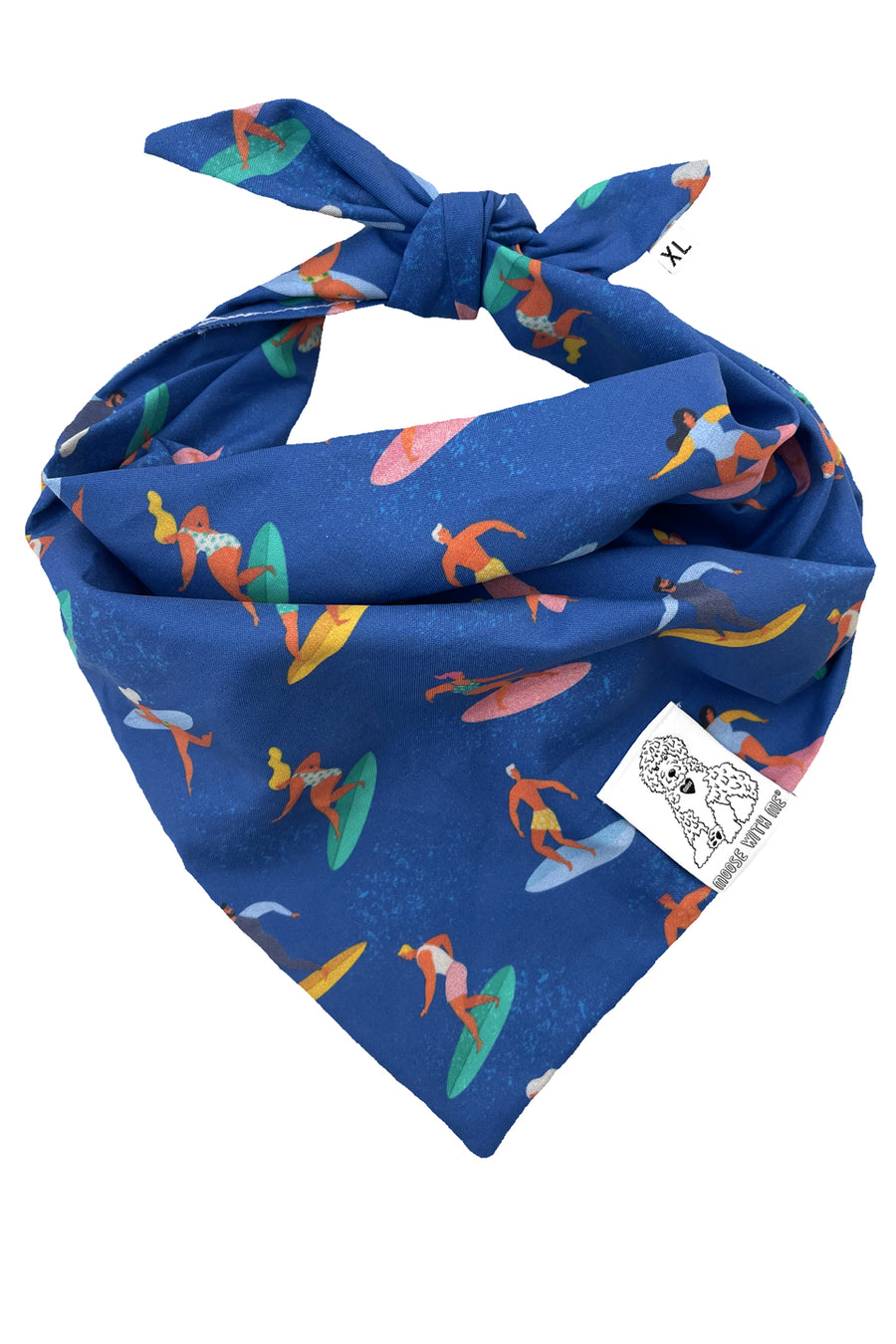 Dog Bandana Surfer - Customize with Interchangeable Velcro Patches