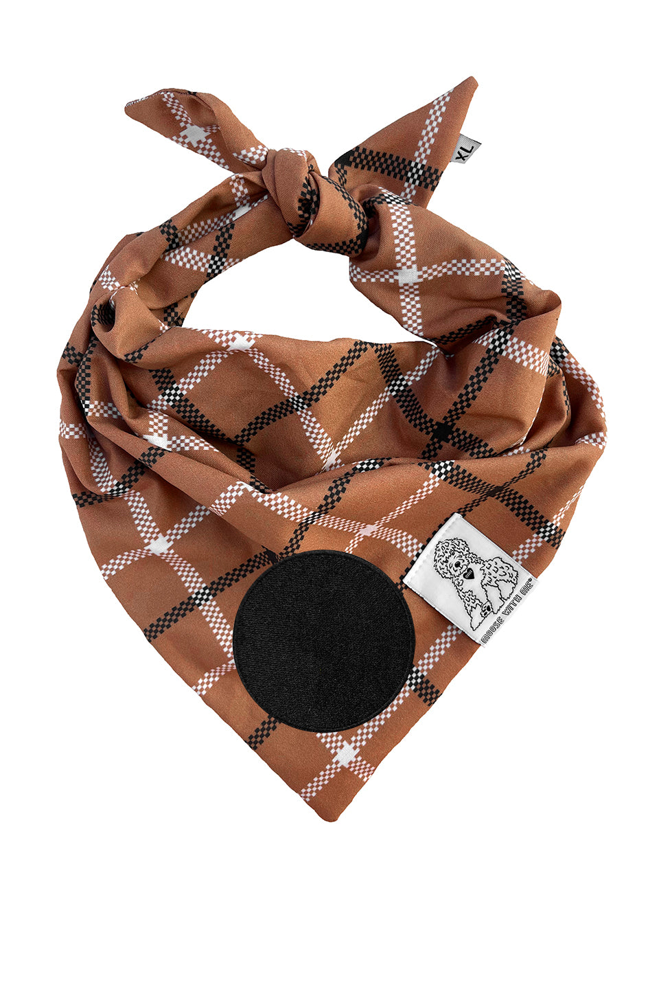 Dog Bandana Plaid - Customize with Interchangeable Velcro Patches