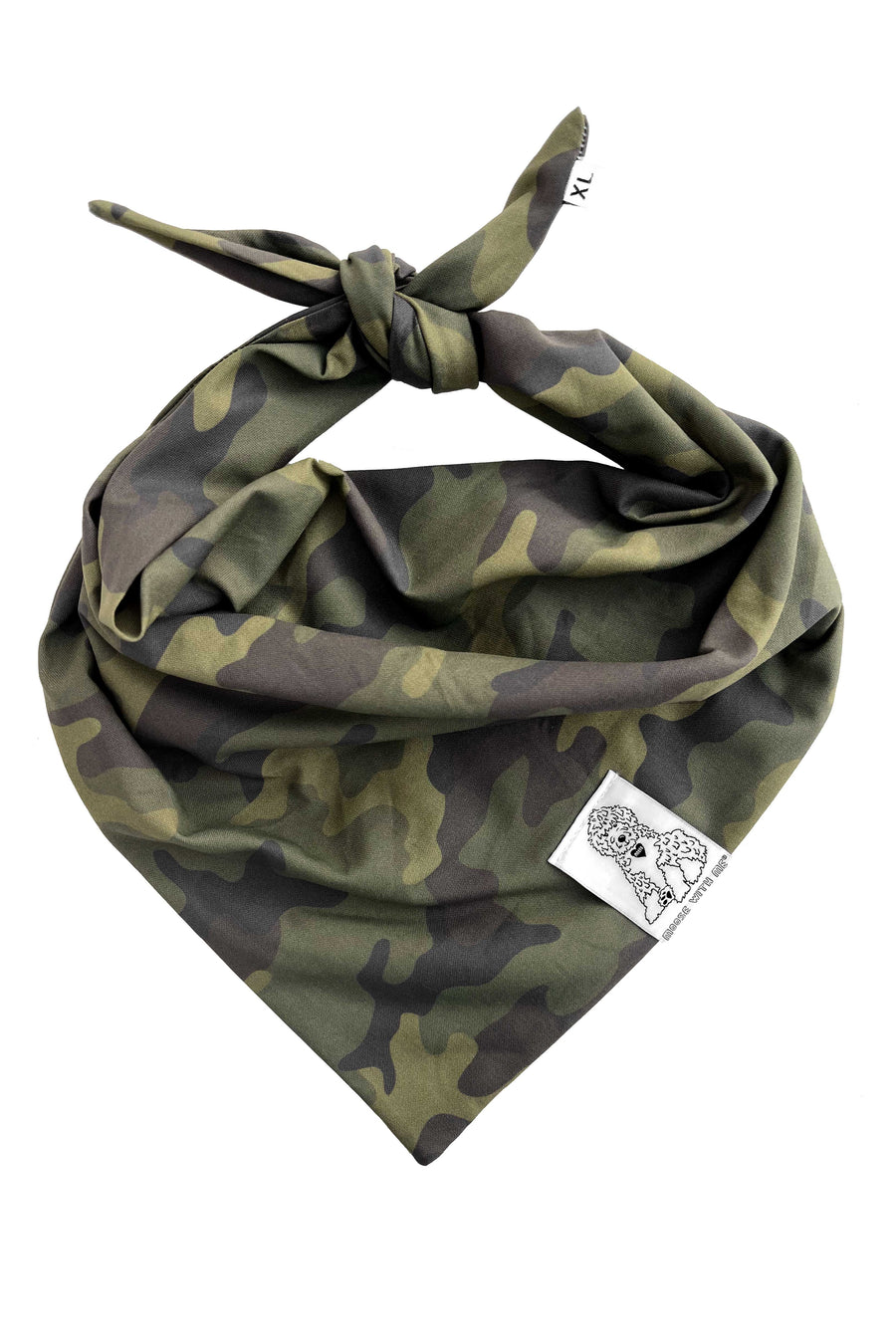 Dog Bandana Camouflage - Customize with Interchangeable Velcro Patches