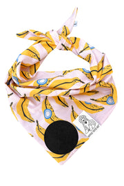 ★Dog Bandana Bananas - Customize with Interchangeable Velcro Patches