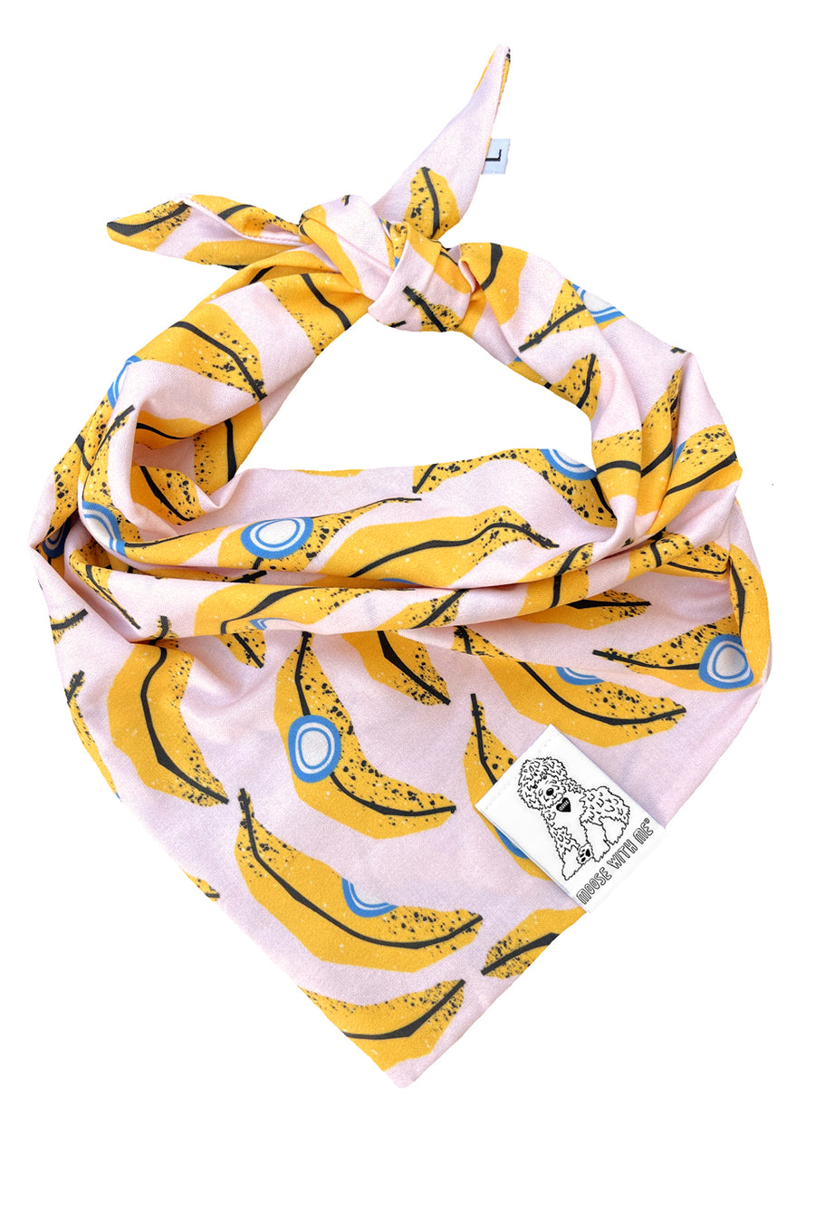 Dog Bandana Bananas - Customize with Interchangeable Velcro Patches