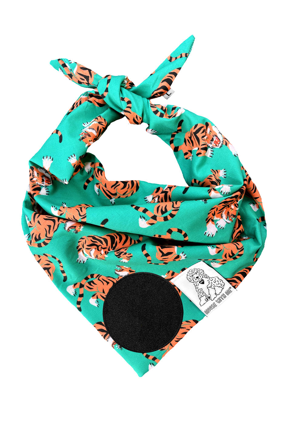 ★Dog Bandana Tigers - Customize with Interchangeable Velcro Patches