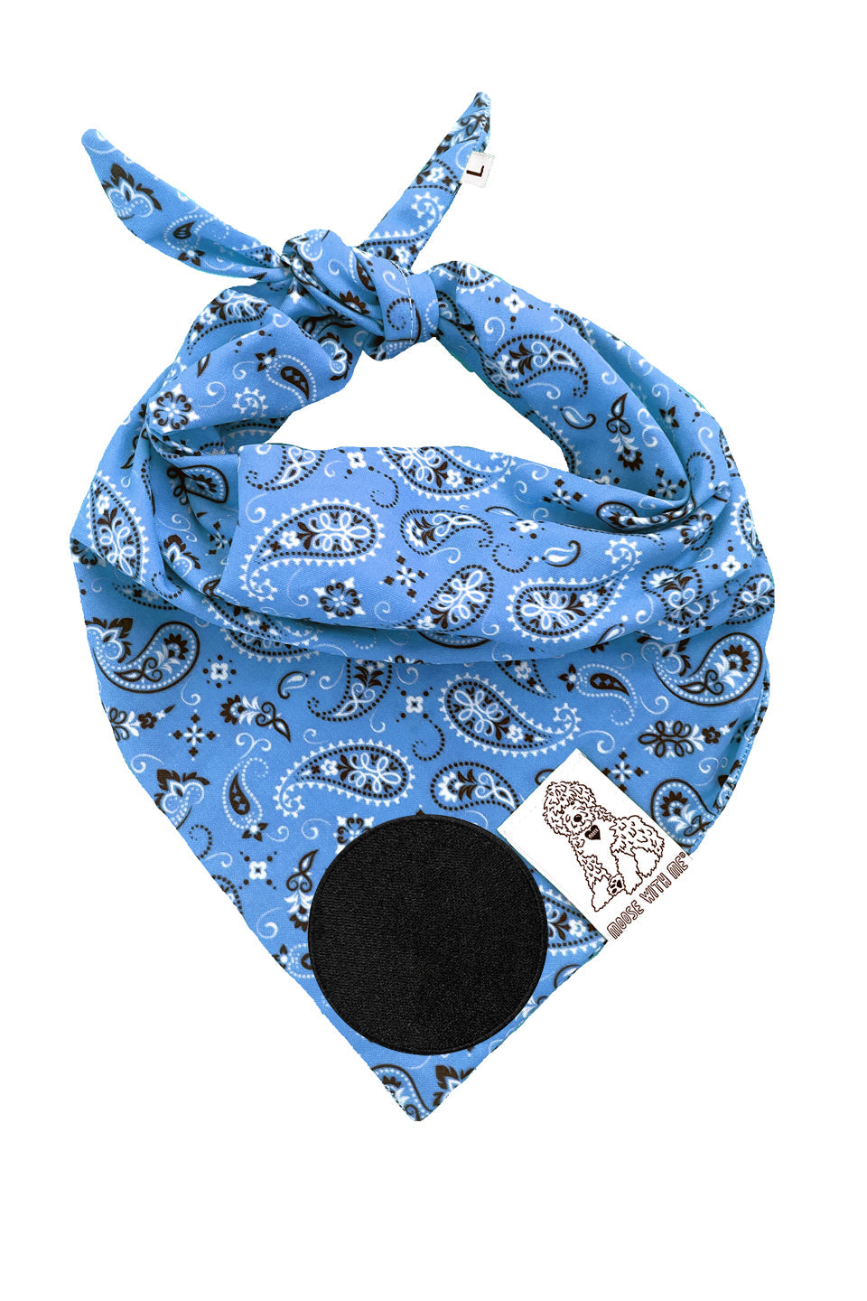 ★Dog Bandana Paisley - Customize with Interchangeable Velcro Patches