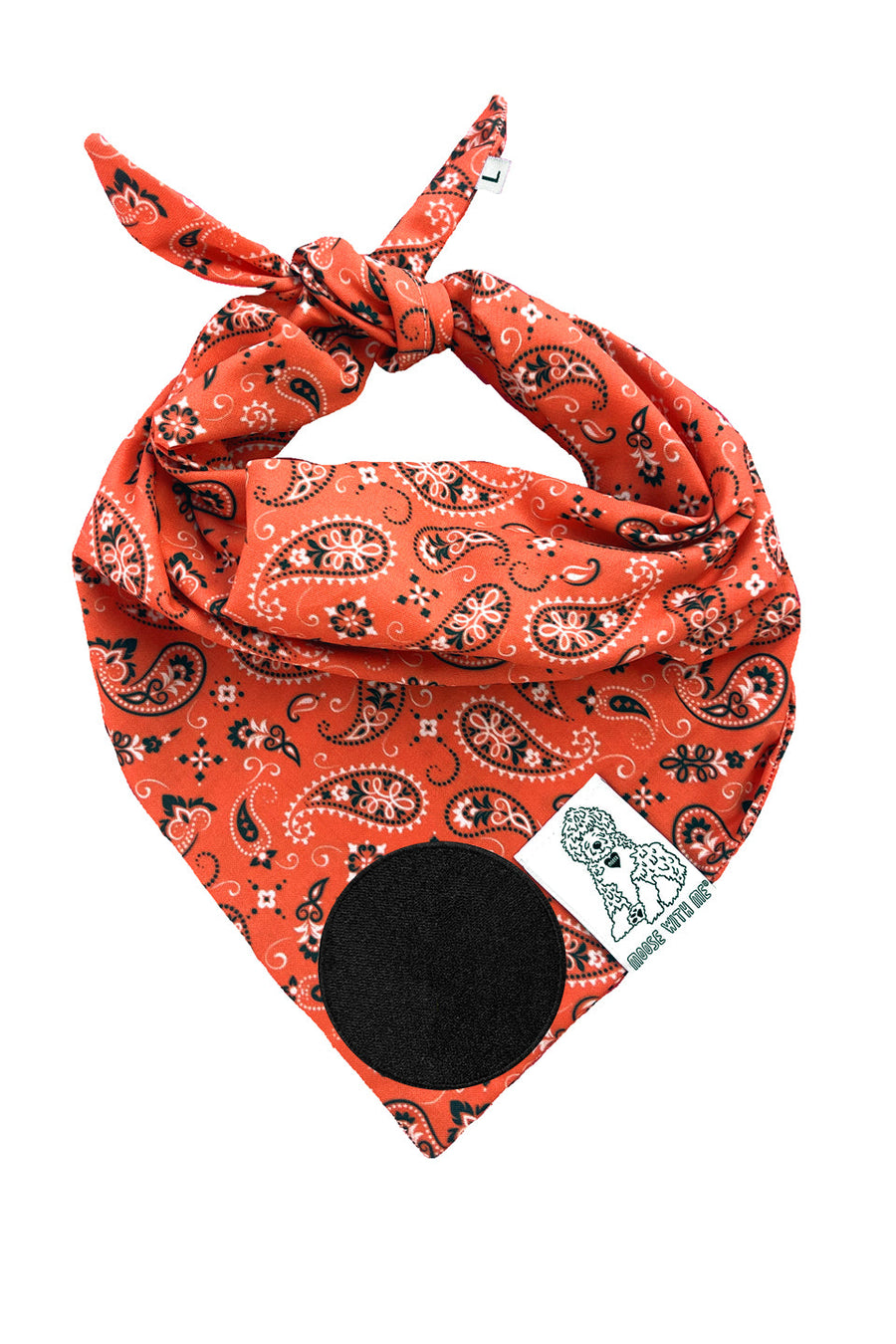 Dog Bandana Paisley - Customize with Interchangeable Velcro Patches