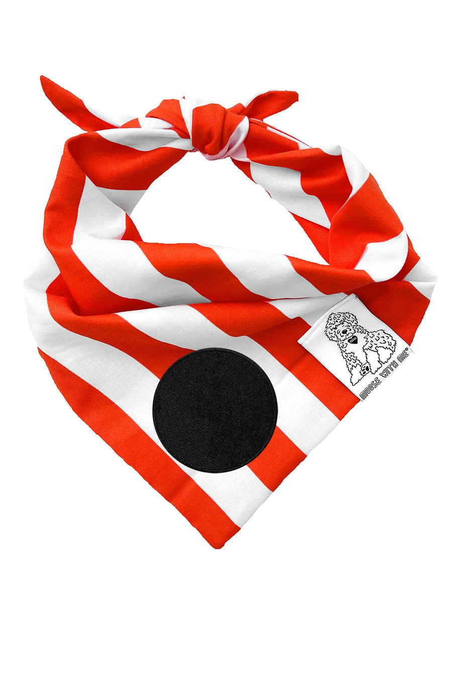 Dog Bandana Stripes - Customize with Interchangeable Velcro Patches