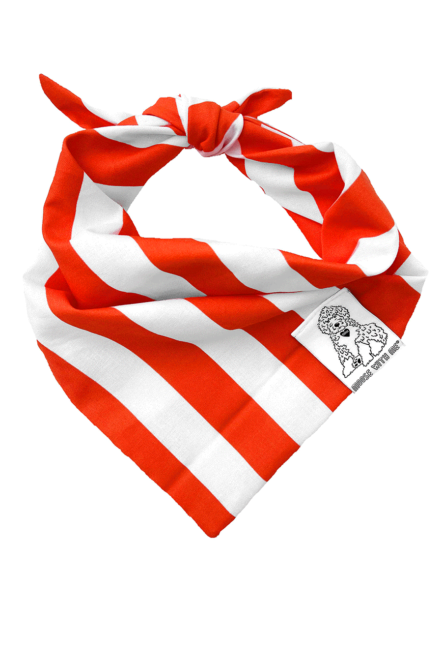 Dog Bandana Stripes - Customize with Interchangeable Velcro Patches