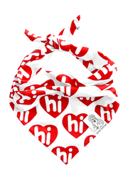 Dog Bandana Hi Hearts - Customize with Interchangeable Velcro Patches