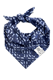 Dog Bandana Indigo - Customize with Interchangeable Velcro Patches