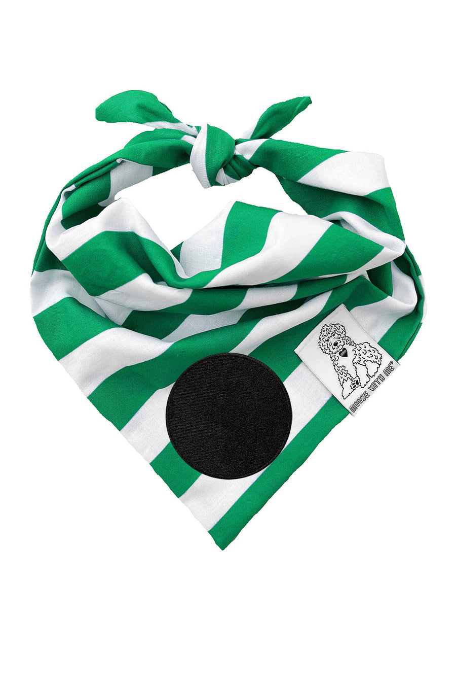 Dog Bandana Stripes - Customize with Interchangeable Velcro Patches