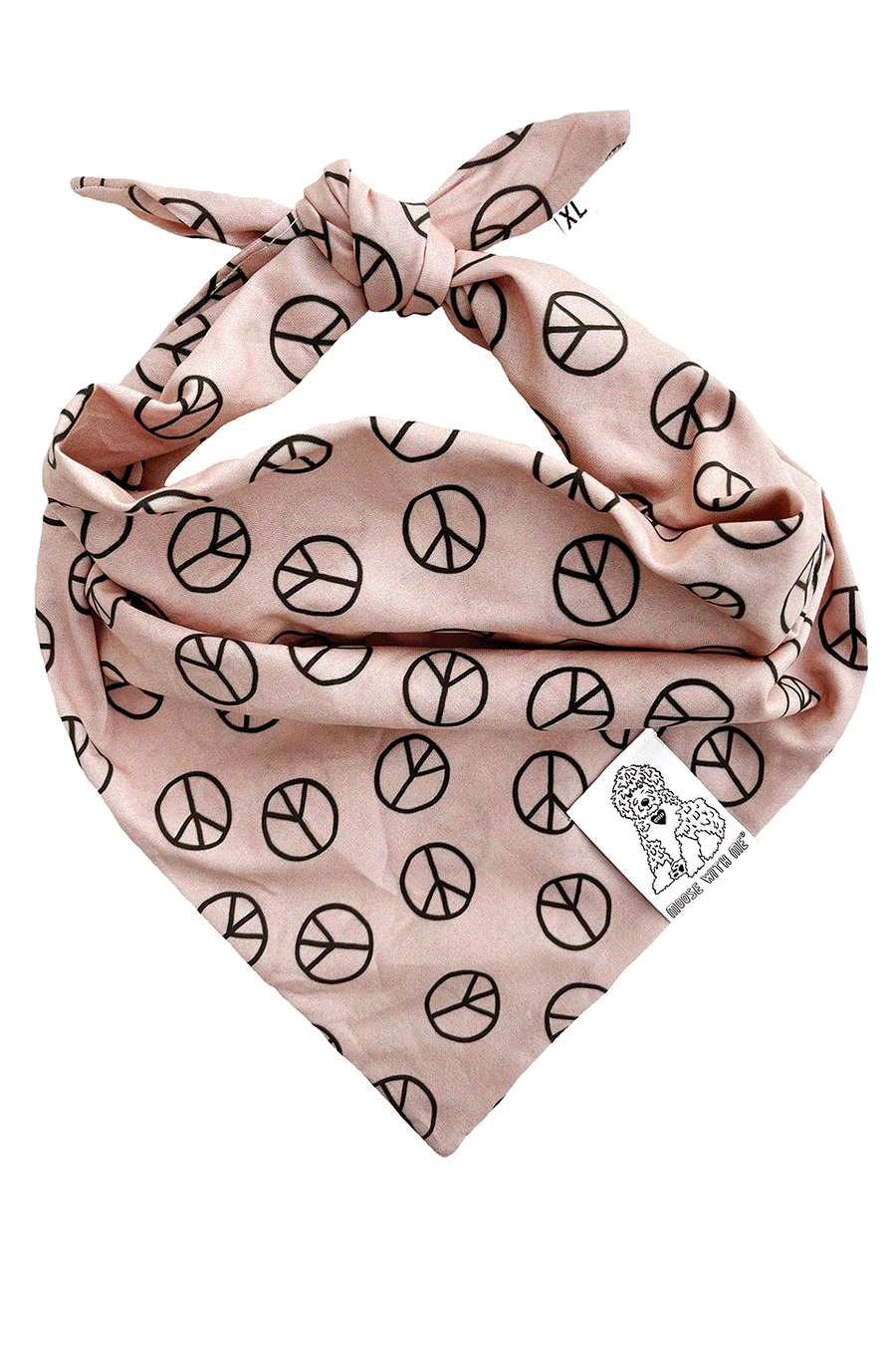 Dog Bandana Peace Sign - Customize with Interchangeable Velcro Patches
