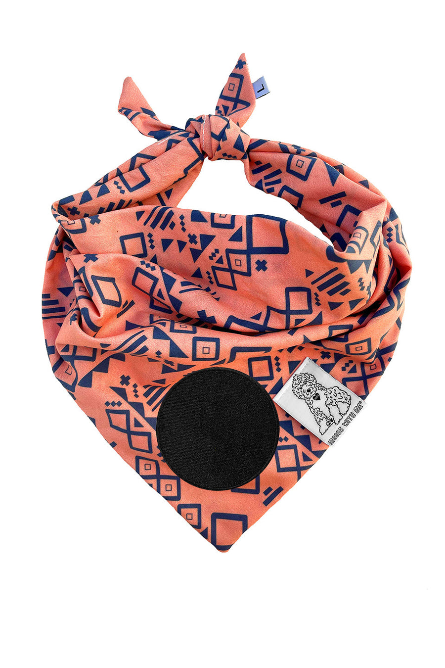 ★Dog Bandana Aztec - Customize with Interchangeable Velcro Patches