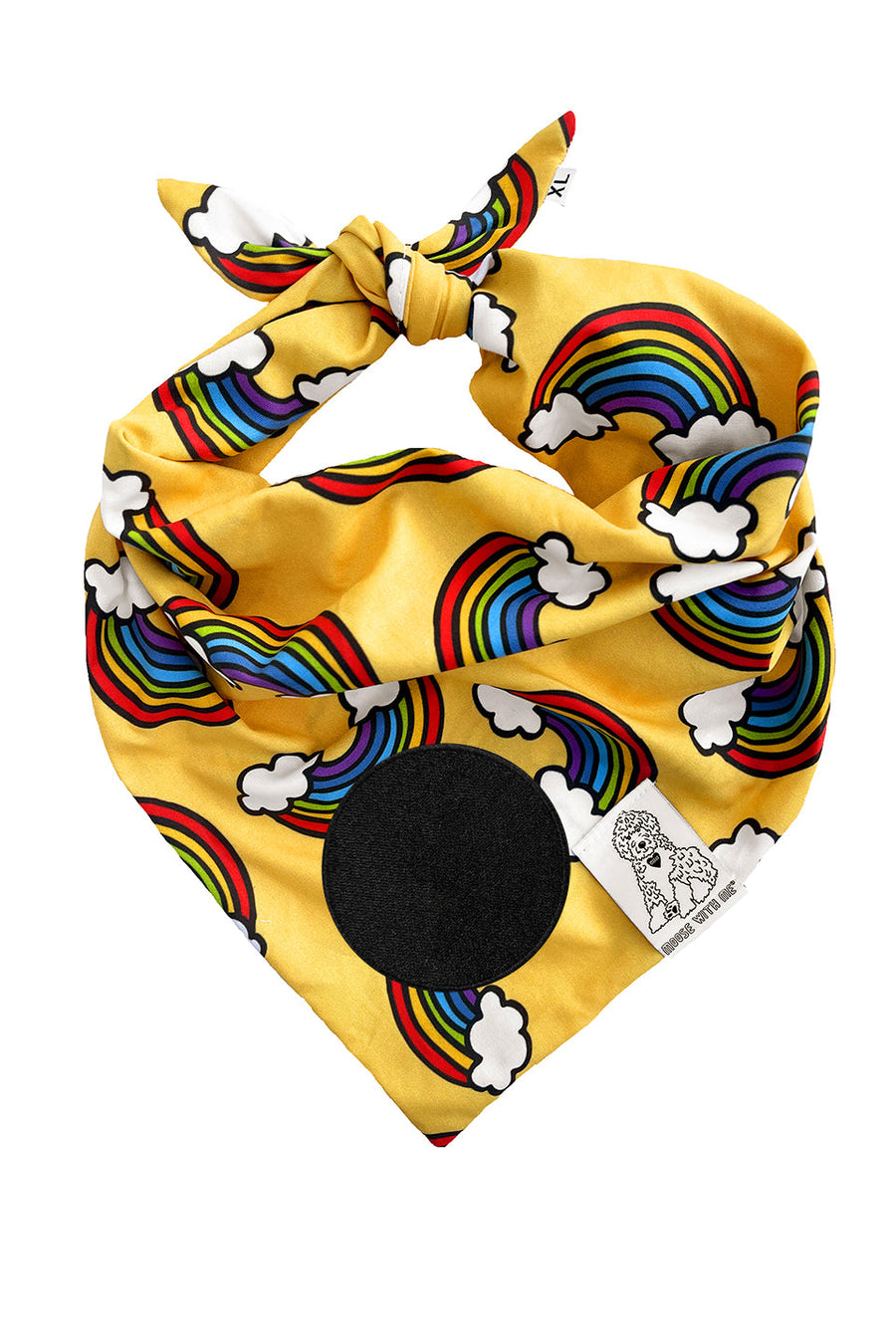 Dog Bandana Rainbow - Customize with Interchangeable Velcro Patches