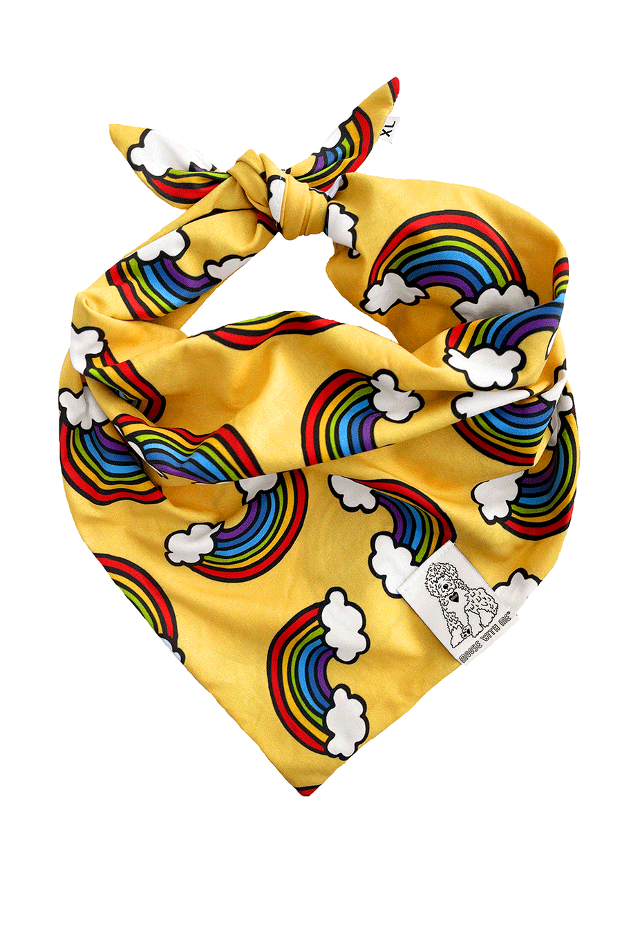 Dog Bandana Rainbow - Customize with Interchangeable Velcro Patches