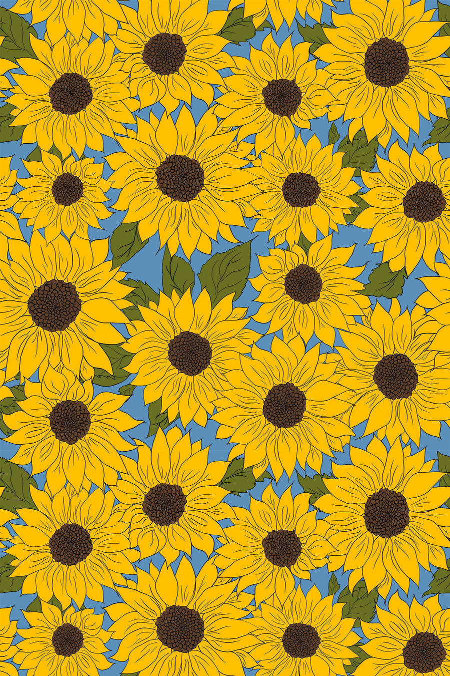 Organic Swaddle Blanket Sunflowers