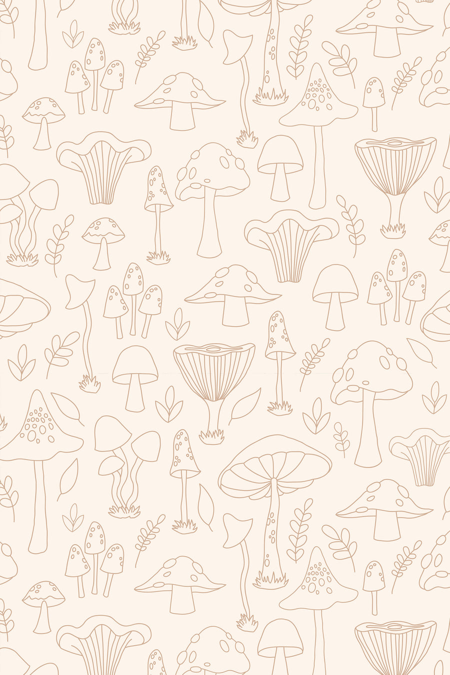 Organic Crib Sheet Wild Mushrooms